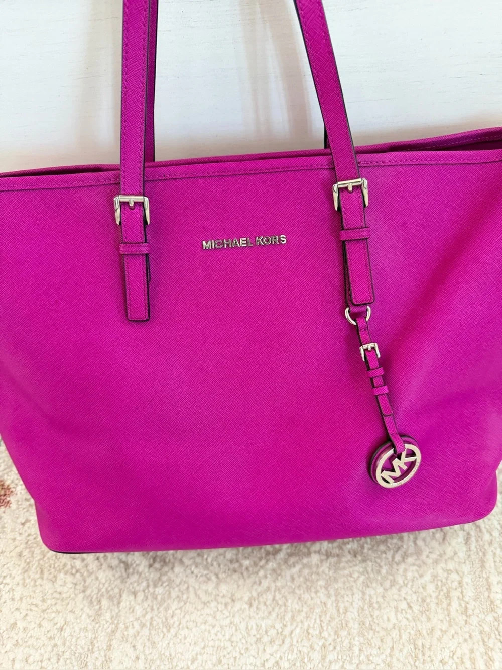 Michael Kors Bright Fuchsia Saffiano Tote